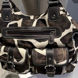 Animal print shoulder bag